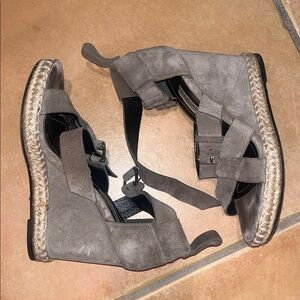 Gray Balenciaga Suede Wedges Size 5.5, Size 36